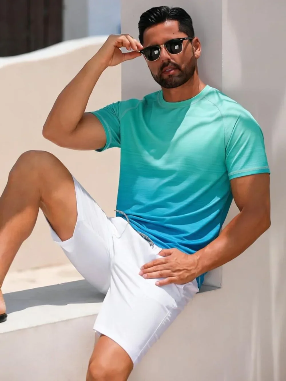 Men's UPF 50+ Short Sleeve Swim Shirt | Rash Guard for Beach & Fishing